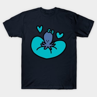 Blue Heart Octopus T-Shirt